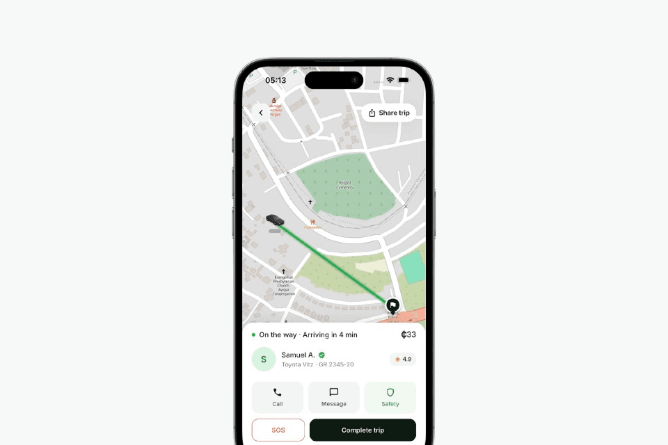 Illustration - driver ID check and live trip sharing